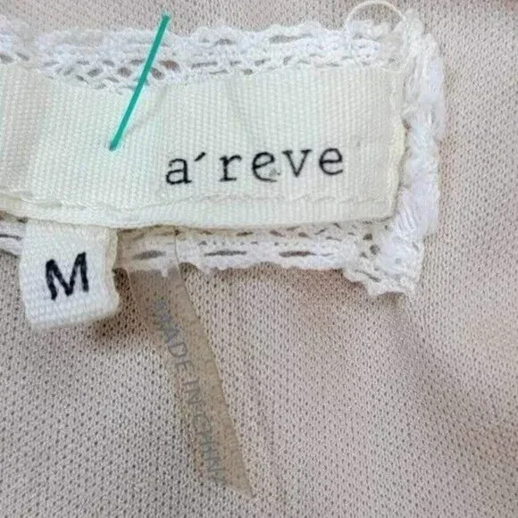 A' Reve Beige Dress Size Medium Women Sleeveless Fit & Flare Ruffle - Picture 4 of 9